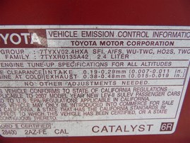 2007 Toyota Camry LE Red 2.4L AT #Z23471